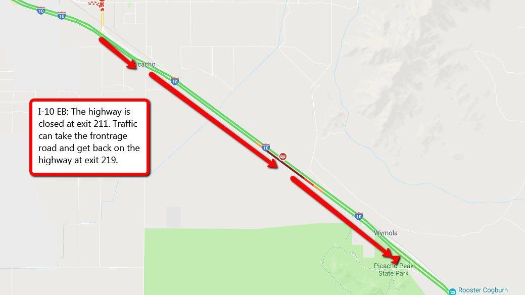 Eastbound I-10 reopens near Picacho after woman's body found on shoulder